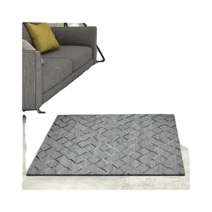 优质深灰色手工打结羊毛地毯客厅地毯卧室地板地毯
