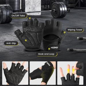 Ventilated <b>Weight</b> Lifting <b>Gloves</b>, Thick Padded Workout Gym <b>Gloves</b> with Full Palm Protection & Grip & Shock Absorption for Women - Product Image 4