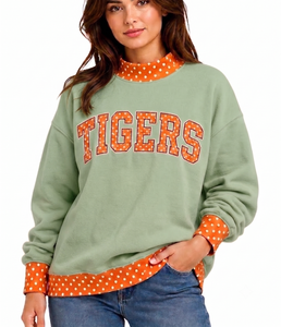 High Quality Custom Heavyweight Cotton Fleece Sweatshirt for Women Embroidered <b>Drop</b> Shoulder Oversized Mock Neck Sweatshirt - Product Image 1
