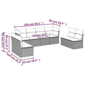Ensemble de canapé de patio en poly rotin gris de 13 pièces avec coussins Collection de meubles d'extérieur durables - Product Image 3