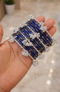 New Arrival Professional Handcrafted Silver Plated Pearl Kashmiri Ghungaro <b>Bangles</b> Churiyan Sets Trendy <b>Indian</b> Wedding - Product Image 3