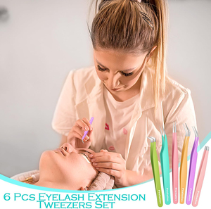 Ensemble de pinces à cils en acier inoxydable avec pointe en fibre, pinces professionnelles pour extensions de cils, volume et isolation, outils pour salons, certifiés CE - Product Image 4