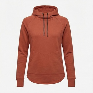 Haut de sport en coton pour femme, coupe ajustée, manches longues, vêtement d'entraînement, pull de gym oversize, sweat à capuche personnalisé, couleur personnalisable - Product Image 1