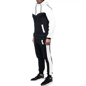 Ensemble de survêtement décontracté pour homme OEM, couleur noire et blanche, pull à capuche et pantalon de jogging, vêtements d'hiver 100% coton - Product Image 5