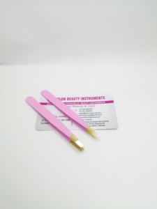 Hot Selling Eyebrow Slanted Pointed Tip Tweezers Anti-Static Stainless Steel Eyebrows Grooming Tweezer Custom Logo Eye Brow Clip - Product Image 1