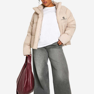 <b>Ladies</b> Lightweight Puffer <b>Jacket</b> Winter Warm Hooded Padding Outdoor Fashion Windproof Solid Color New High Quality Logo Coat - Product Image 3