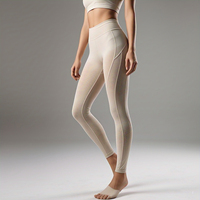 Leggings en maille transparente à taille haute, extensibles, confortables, respirants, effet push-up, compressifs, pour femmes, effet amincissant et sexy