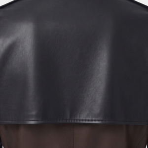 Men's Pockets <b>Leather</b> Overcoat Men's Full Length <b>Leather</b> Trench Coat Men Turn-Down <b>Leather</b> Long Coat Mens Belt <b>Leather</b> Long Coat - Product Image 4