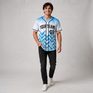 เสื้อเบสบอลแบบซับลิเมชั่นสั่งทำพิเศษสำหรับผู้ชาย ติดกระดุมเต็มตัว ปรับแต่งชื่อทีมและหมายเลขได้ ผู้จัดจำหน่ายชุดกีฬา - Product Image 4