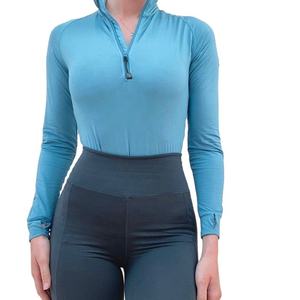 Haut de base extensible à manches longues et col zippé pour l'équitation, vêtement de sport pour cavalier, Jodhpur & Breeches 2026 - Product Image 1