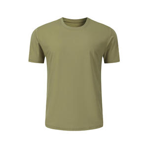 Conjunto de Camisetas Personalizadas de Cuello Redondo para Hombre, Camisetas Básicas de Algodón y Poliéster Lisas al por Mayor, Fabricante OEM ODM Deportivo Casual - Product Image 4