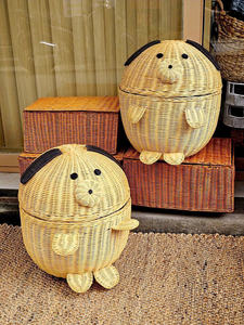 Cesta de almacenamiento con forma de perro y tapa, estilo moderno, cesta de almacenamiento para ropa y juguetes, cesta de almacenamiento infantil. - Product Image 4