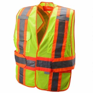 Gilet de sécurité personnalisé haute visibilité, très demandé, durable, en polyester, avec un style unique et un design OEM. - Product Image 4