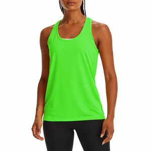<b>Women</b> <b>Knitted</b> Solid Color Scoop Neck <b>Tank</b> <b>Top</b> Quick Dry Sporty Regular Length Green <b>Women</b> <b>Tank</b> <b>Top</b> - Product Image 1