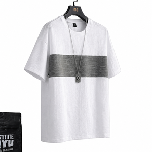 เสื้อยืดผ้าฝ้ายพิมพ์ลายขนาดใหญ่สไตล์โมเดิร์นสำหรับผู้ชาย เนื้อผ้านุ่ม น้ำหนักเบา สวมใส่สบาย เหมาะสำหรับสตรีทแวร์และวันสบายๆ - Product Image 3