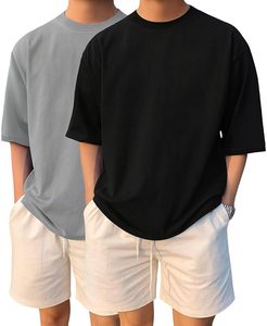 T-shirt Homme Oversize Décontracté à Épaules Tombantes en Coton Écologique 100% de Haute Qualité, Séchage Rapide, Coupe Ample et Épaisse - Product Image 3