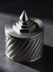 Caja de Almacenamiento de Plata con Patrón Espiral Único para Frutos Secos y Frutas, Organizador de Aperitivos de Lujo, Contenedor de Hojalata para Regalo Festivo, Boda - Product Image 2