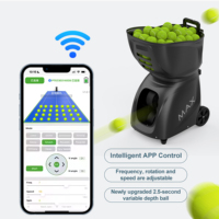 Machine à lancer des balles de tennis professionnelle PUSUN, programmable, avec contrôle par application, équipement d'entraînement au lancer de balles de tennis, machine de tir PT-MAX C