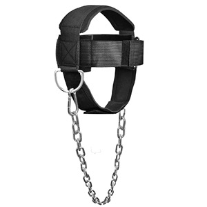 High Quality Customizable Cowhide Head Guard Harness with Chain Heavyweight Lifting Neck <b>Strength</b> <b>Training</b> Gear for Fitness - Product Image 2