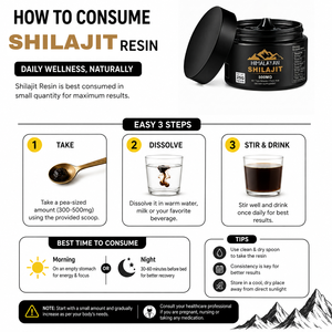 Résine de Shilajit Pur de l'Himalaya 25g – Résine de Shilajit Traditionnelle à Consistance Épaisse, Texture Lisse et Emballage Premium en Pot - Product Image 3