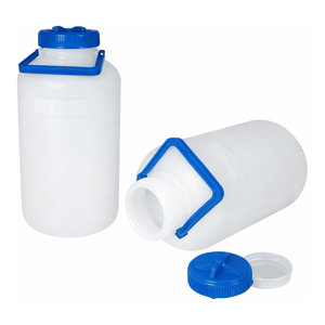 ขวดเก็บของทรงกระบอก HDPE ปากกว้างพร้อมหูหิ้วสำหรับของเหลวและผง-5ลิตร/10ลิตร - Product Image 3