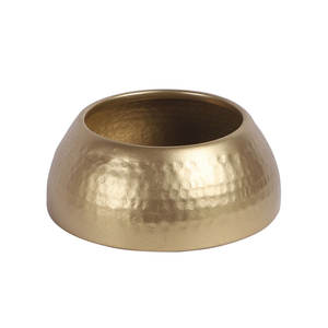 Ensemble de 4 pots à succulentes en métal doré martelé faits à la main, petits pots décoratifs ronds en laiton pour la décoration intérieure de la maison et du bureau - Product Image 4