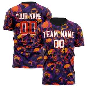 Camiseta de Fútbol Sublimada Personalizada Unisex, Verde y Negra con Diseño de Calavera, Manga Corta, Cuello Redondo, Poliéster que Absorbe la Humedad, Colo-Colo - Product Image 4