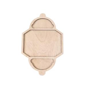 Bandeja Redonda Decorativa de Madera con Portavelas, Dispensador de Tarros Mason, Decoración Rústica para Servir Café en la Mesa - Product Image 1