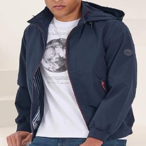 Blouson Bomber en Toile à Capuche Couleur Unie Grande Taille pour Hommes, Manteau d'Hiver Vintage avec Logo Avant pour Adolescents, Chaud et Tendance pour l'Extérieur - Product Image 2