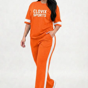 Premium Latest Design Ladies 2 Piece Set Custom Logo Regular Fit Casual Streetwear Summer Lightweight Moisture Wicking <b>Tracksuit</b> - Product Image 1
