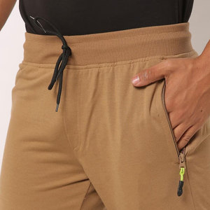 Ensemble de survêtement marron pour homme, fermeture éclair intégrale, col montant, tenue décontractée, respirant, polyester et coton, coupe classique, poches latérales - Product Image 5