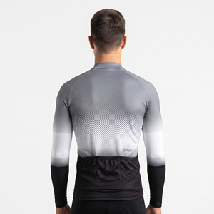 Men's Long Sleeve Cycling Jersey Custom Bike Jersey for Road Cycling Men 100% Polyester Cycling Jersey for Men - Product Image 2