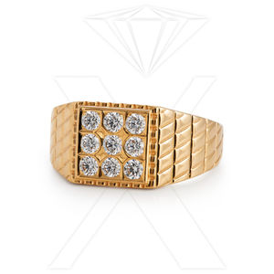 Anillos de oro amarillo de alta calidad de 22 quilates al por mayor Chapado en moissanita corte ovalado para ajuste de barra certificado para fiesta de boda - Product Image 1