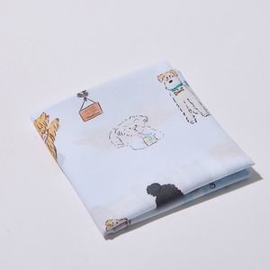 [K-ESSENTIALS] Mouchoir en coton doux 60s avec motif animalier mignon et bordure en dentelle colorée, pochette de costume - Product Image 1