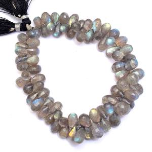 ลูกปัดลาบราโดไรต์ AAA ขนาด 6x9 มม.-8x12 มม. ทรงหยดน้ำเหลี่ยมเพชรพลอย แบบเจียระไน  ประกายไฟสีน้ำเงินธรรมชาติ  ทรงกล่อง  สำหรับทำเครื่องประดับ - Product Image 6