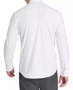 เสื้อเชิ้ตทรงสลิมฟิตแขนยาวติดกระดุมสำหรับผู้ชายสีขาวธรรมดา | Kenneth Cole - Product Image 2