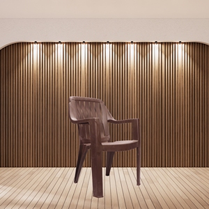 Chaise moderne en plastique imperméable Apple Spine pour chambre à coucher, salon, hôtel et usage extérieur - Product Image 2