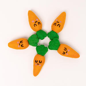 Carottes en feutre de laine faites à la main, décoration de Pâques, guirlande de légumes en feutre, aliments de jeu d'imitation, garniture pour panier de Pâques, en vrac - Product Image 5