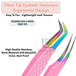 Pince à épiler pour extensions de cils, nouveau style, prix abordable, couleur personnalisable - Product Image 6