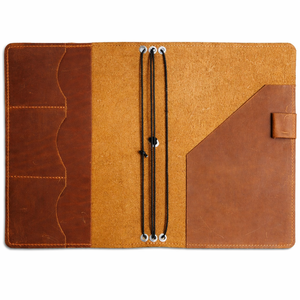 Organisateur A5 en cuir véritable fait main NEW ERA - Agenda personnalisé haut de gamme pour cadeaux d'entreprise - Product Image 1