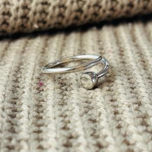 Minimalist Brass Wrap <b>Ring</b> Silver plated <b>Dainty</b> Geometric Womens Wholesale <b>Ring</b> - Product Image 1