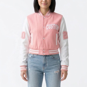Chaquetas Varsity Cortas de Moda para Mujer, de Lana de Alta Calidad para Invierno, al Por Mayor a Bajo Precio - Product Image 4