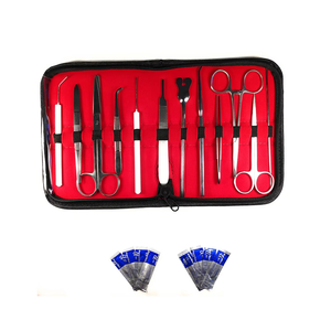 Kit de dissection manuel avancé en acier inoxydable pour étudiants en biologie et médecine - 20 pièces - Couteau à dépecer, manche et lames - Product Image 2