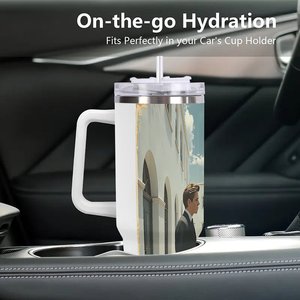 Vaso de acero inoxidable con logo personalizado de 40 oz para premios de torneos de tiro con arco - Product Image 3
