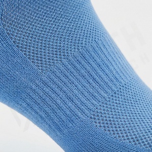 <b>Crew</b> <b>Socks</b> Solid Blue Knitted Breathable Casual Daily Wear Adult Regular Fit - Product Image 5