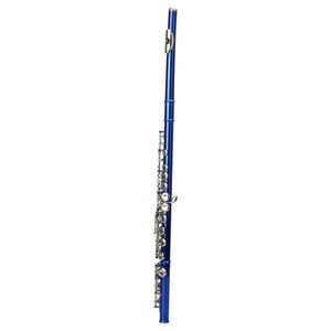 Flauto da Concerto in Cupronichel di Alta Qualità con 16 Chiavi e Fori Chiusi, Colore Blu - Product Image 4