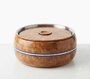 New Stainless Steel Mother Pearl Design Metal Lid 20cm Casserole Buffet Hot Pot Gas Induction Ready Eco-Friendly Hotel Wedding - Product Image 1