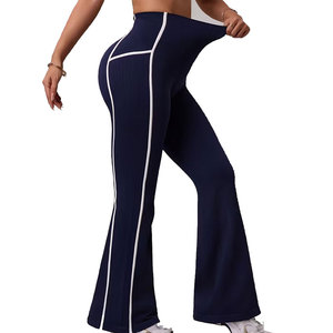 Nuevos Leggings de Yoga de Cintura Alta para Mujer, Tallas Grandes, Transpirables, de Spandex/Poliéster, Personalizables, Fitness, Moda, Sexy, Venta al Por Mayor, Negros - Product Image 1