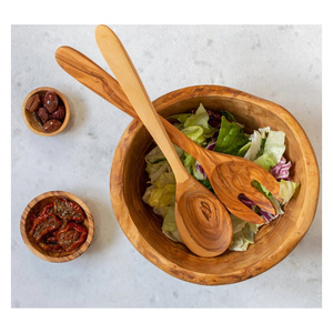 Natural Wood <b>Salad</b> <b>Tools</b> Food Safe Wooden <b>Salad</b> Server Set Handmade Premium Eco-Friendly Olive Wood <b>Salad</b> Servers Hand Carved - Product Image 3