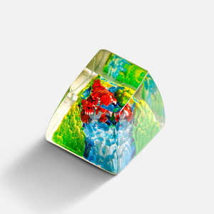 คีย์แคปช่างฝีมือแห่งป่าลึกลับ, คีย์แคปแบบกำหนดเอง, คีย์แคปอนิเมะน่ารัก, คีย์แคปสีเขียว, ชุดคีย์แคป, คีย์แคปไม้ - Product Image 5